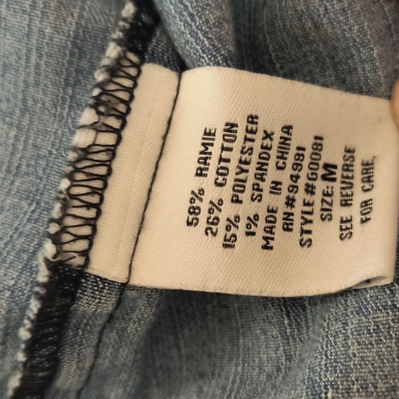 Forever 21 blue jean jacket, size medium, distressed denim - Picture 3 of 10